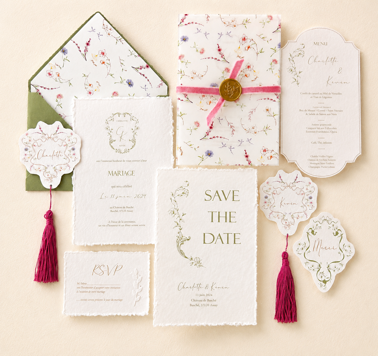 papeterie mariage letterpress haut de gamme papier coton fait main